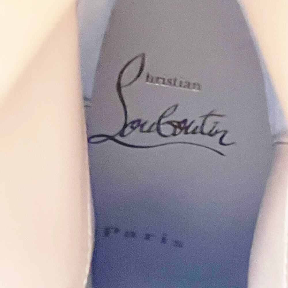 Christian Louboutin Black and White Two-Tone Knee-High Stiletto Boots - Picture 13 of 13